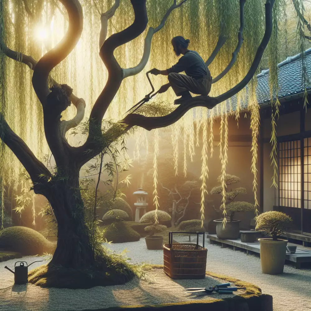 japonská vrba stříhání