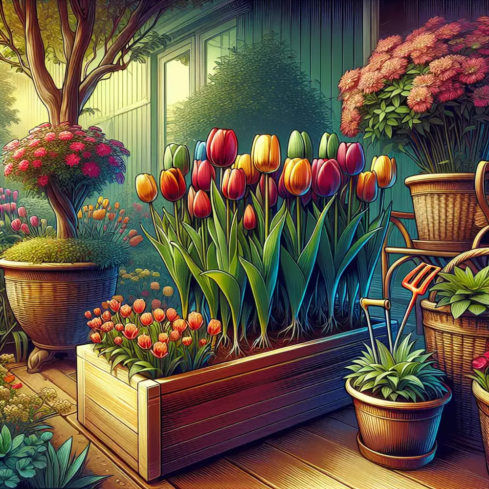 tulipany v truhliku